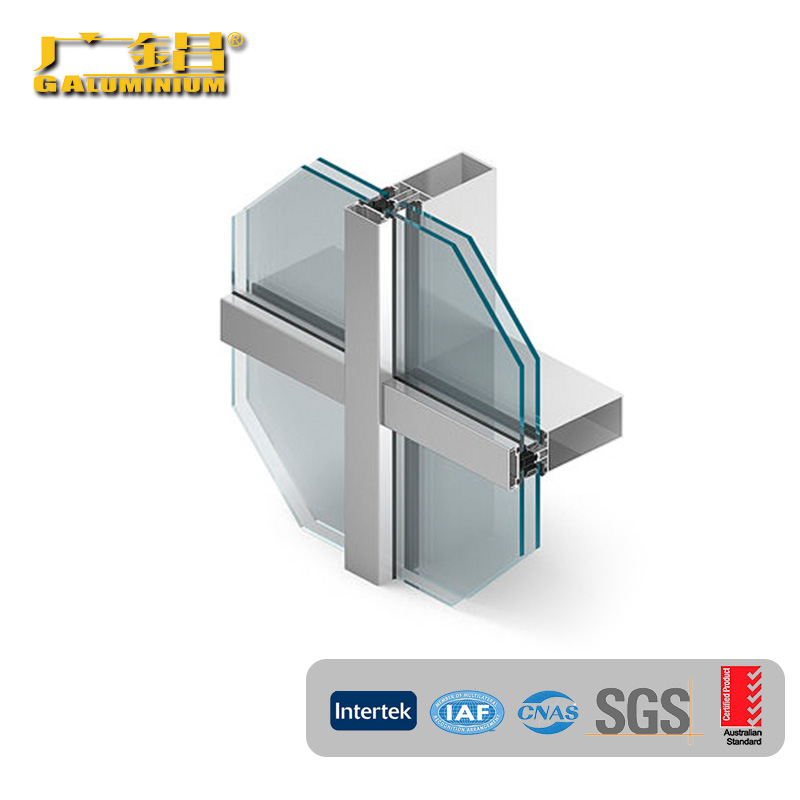 Aluminium glass curtain wall frame